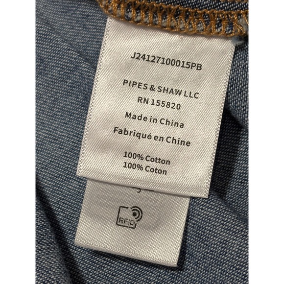 Veronica Beard Catherine Denim Flounce Mini Dress Blue Snap Front Womens Size 00 - Picture 7 of 11